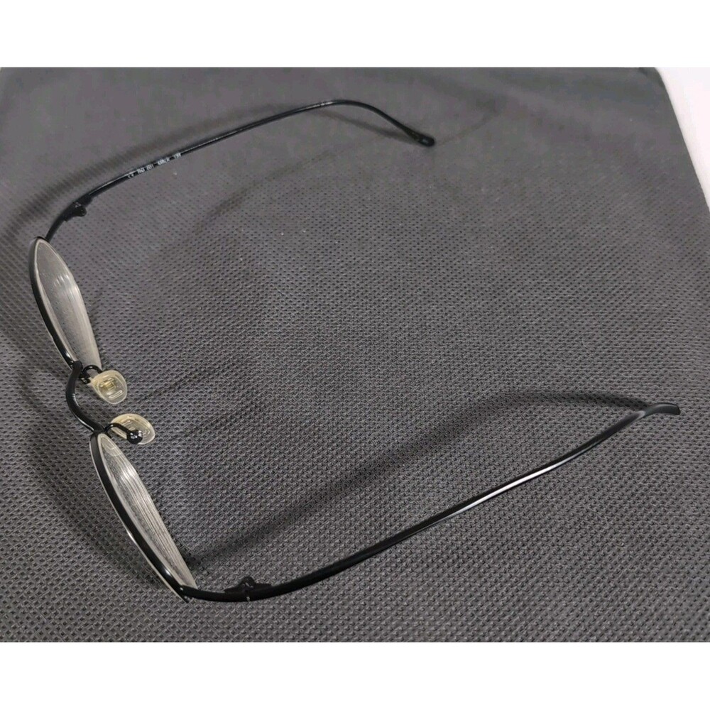 Robert Mitchel RM001 Black Half Metal Rim Eyeglass Frames Only 46-21-135 Flex - Picture 4 of 7